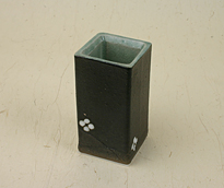 信楽焼創作仏具焦げ白花線花立