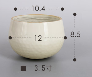 法輪3.5寸パールアイボリーのサイズ