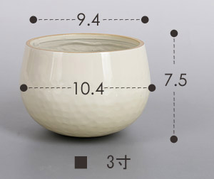 法輪3寸パールアイボリーのサイズ