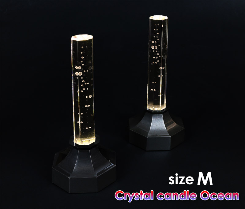 創価学会 仏具 LED クリスタル キャンドル 電気コード式 (21cm(M),