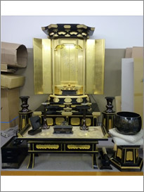 金箔うるしに経机
