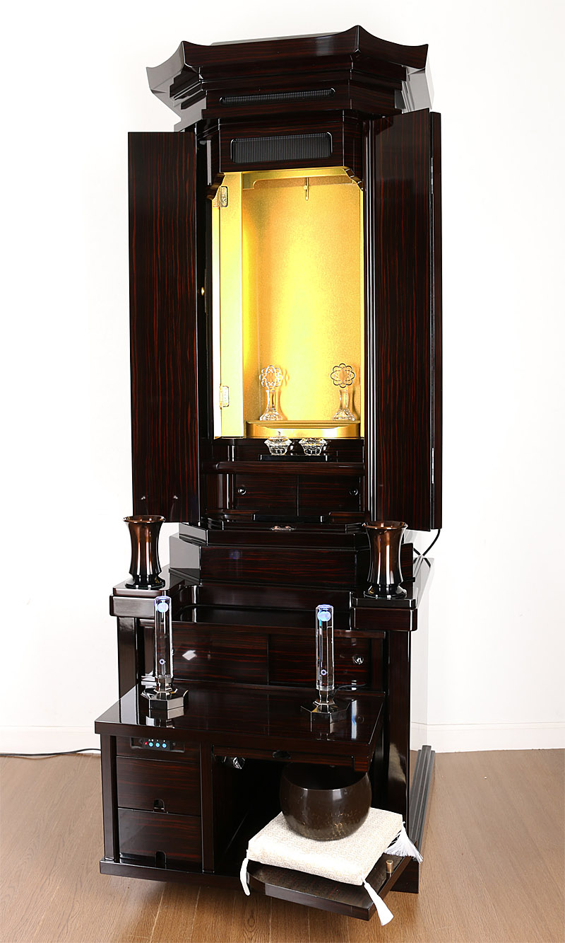 創価学会中古厨子仏壇56号創光黒檀