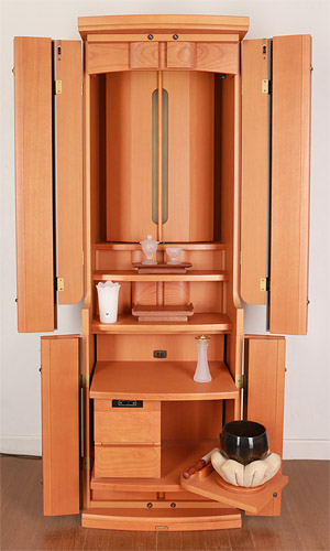 創価学会中古仏壇151家具調チェリー金剛堂製