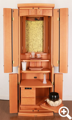 創価学会中古仏壇151家具調チェリー金剛堂製