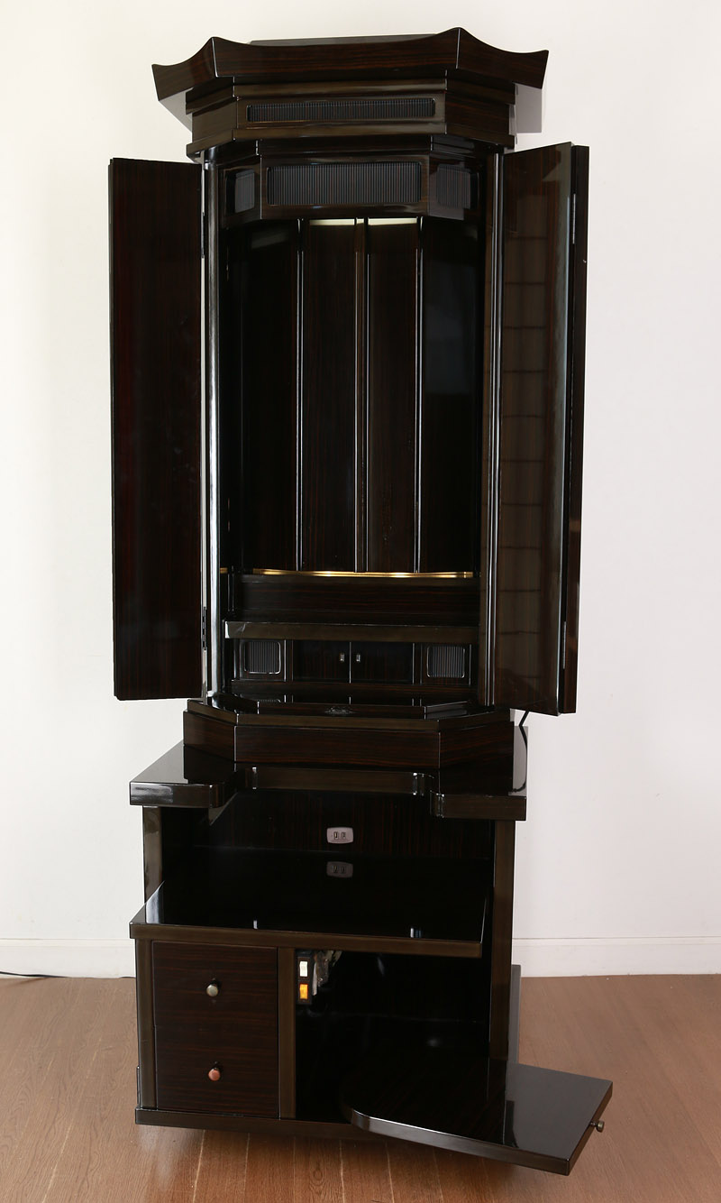 創価学会中古厨子仏壇黒檀【常住御本尊様対応厨子】