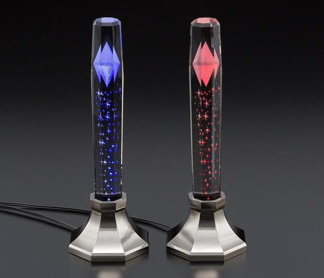 創価学会 仏具 LED クリスタル キャンドル 電気コード式 (21cm(M