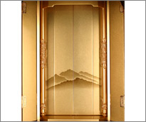 スライド扉に雅な蒔絵