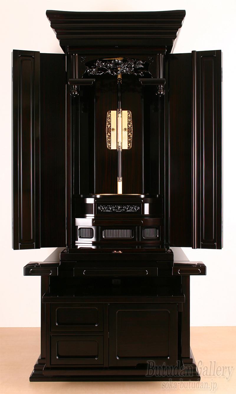 創価学会会館型仏壇本三方黒檀